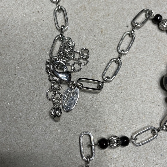 Lia Sophia Cats Eye Dalmatian Jasper Lariat 16-19” Necklace - Picture 8 of 9